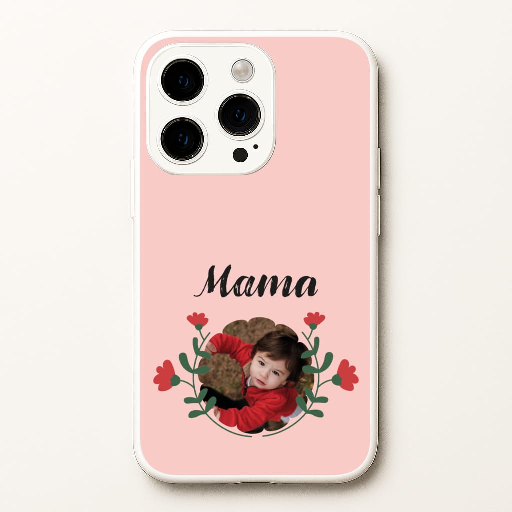 Mama Red Flowers - Personalised Mother's Day - Mother's Day Phone Case for iPhone 14 Pro