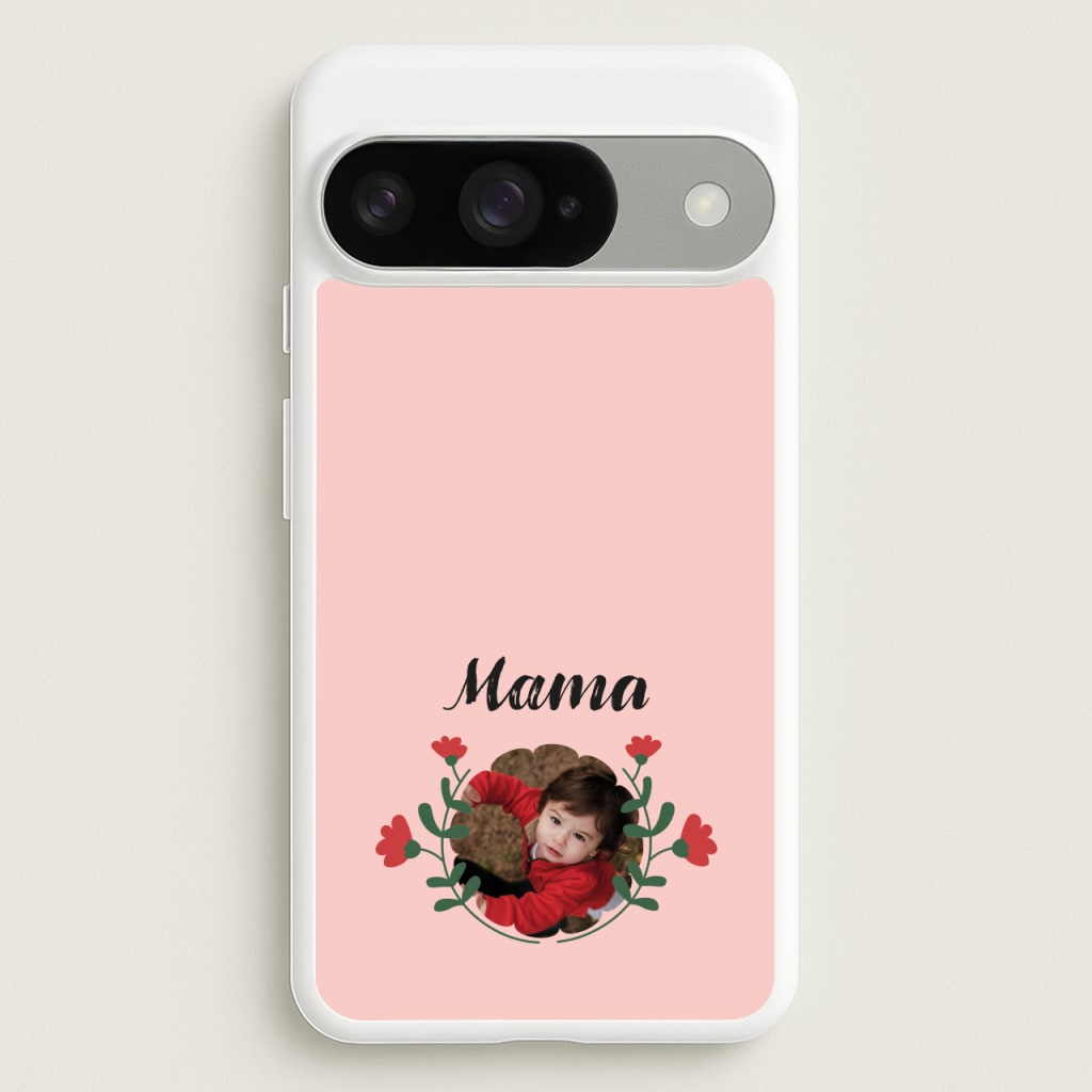 Mama Red Flowers - Personalised Mother's Day Phone Case for Google Pixel 10 / 10 Pro