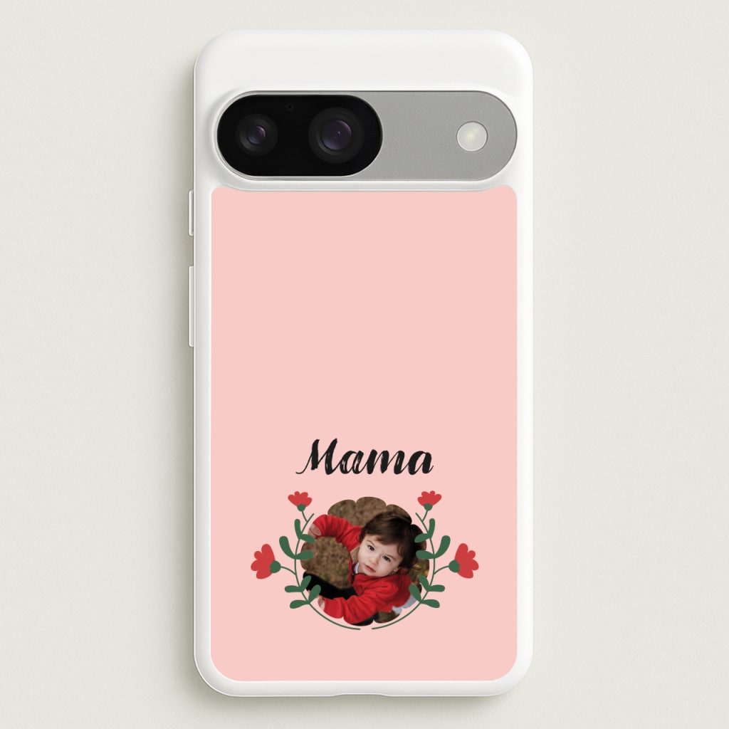 Mama Red Flowers - Personalised Mother's Day - Mother's Day Phone Case for Google Pixel 9 / 9 Pro
