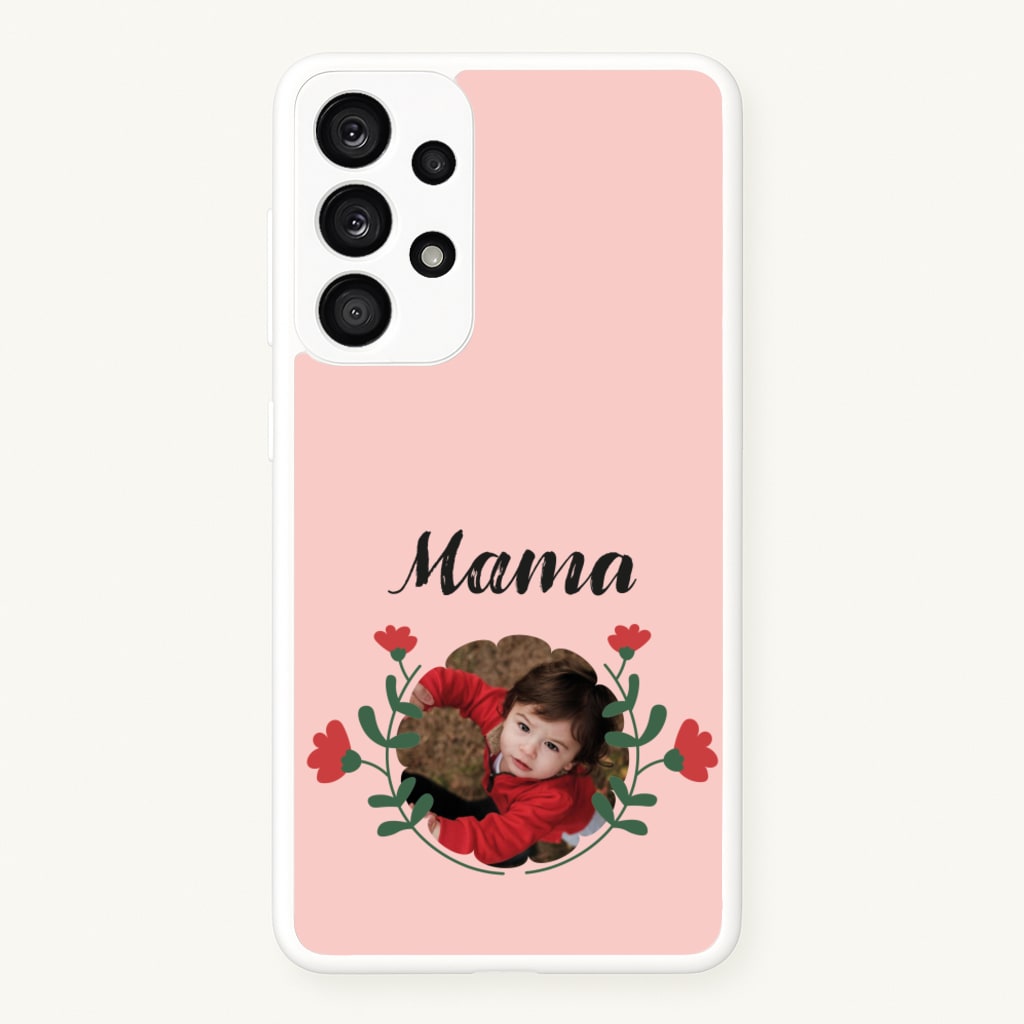 Mama Red Flowers - Personalised Mother's Day - Mother's Day Phone Case for Galaxy A33