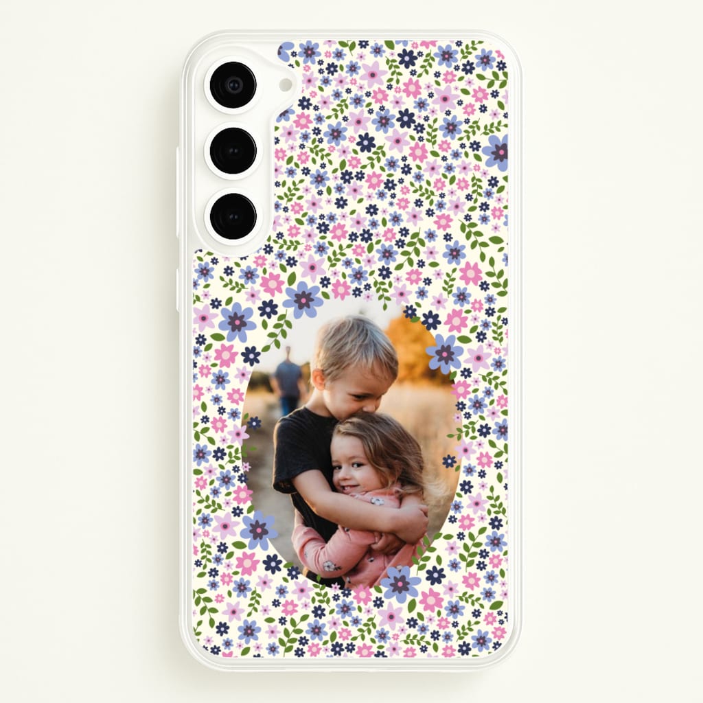 Detailed Flower Pattern - Personalised Mother's Day - Mother's Day Phone Case for Galaxy S23