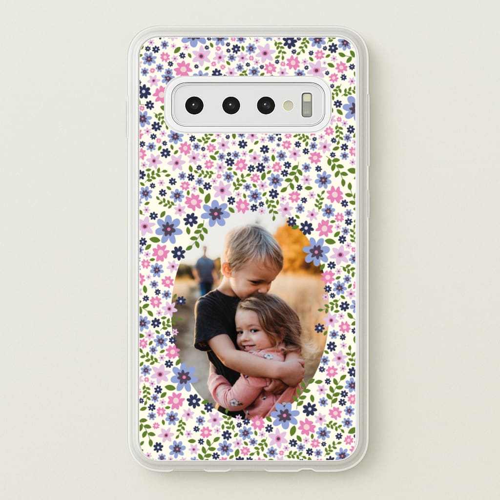Detailed Flower Pattern - Personalised Mother's Day - Mother's Day Phone Case for Galaxy S10 Plus