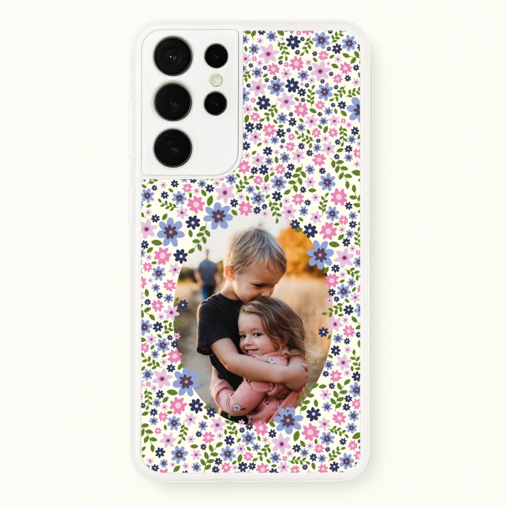 Detailed Flower Pattern - Personalised Mother's Day - Mother's Day Phone Case for Galaxy S21 Ultra
