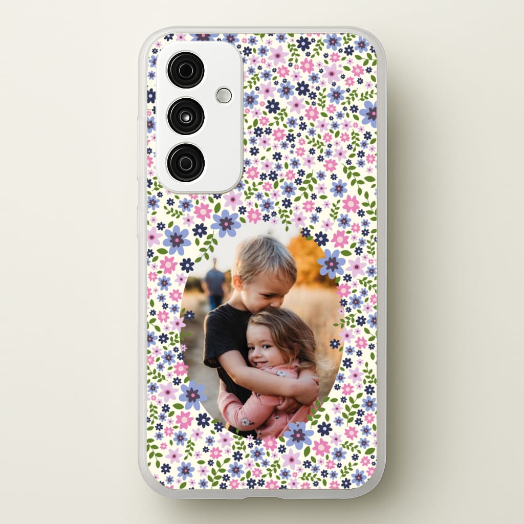 Detailed Flower Pattern - Personalised Mother's Day - Mother's Day Phone Case for Galaxy A35