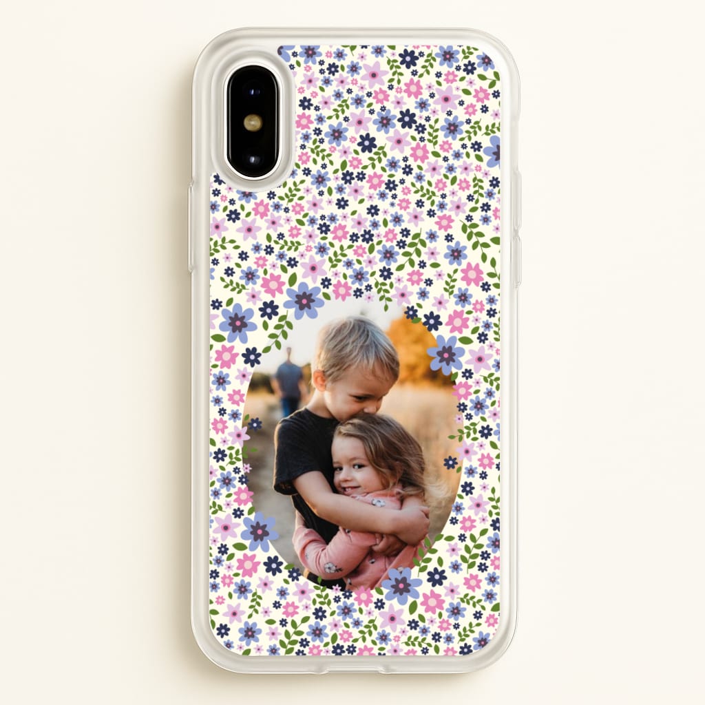 Detailed Flower Pattern - Personalised Mother's Day - Mother's Day Phone Case for iPhone X / XS