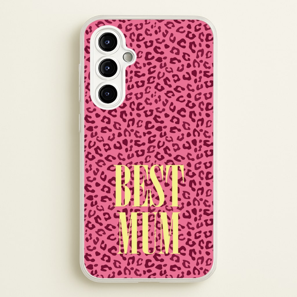 Best Mum Leopard Print - Mother's Day Phone Case for Galaxy A54
