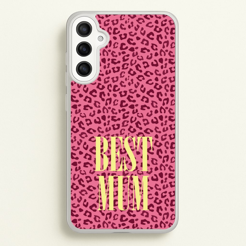 Best Mum Leopard Print - Mother's Day Phone Case for Galaxy A34