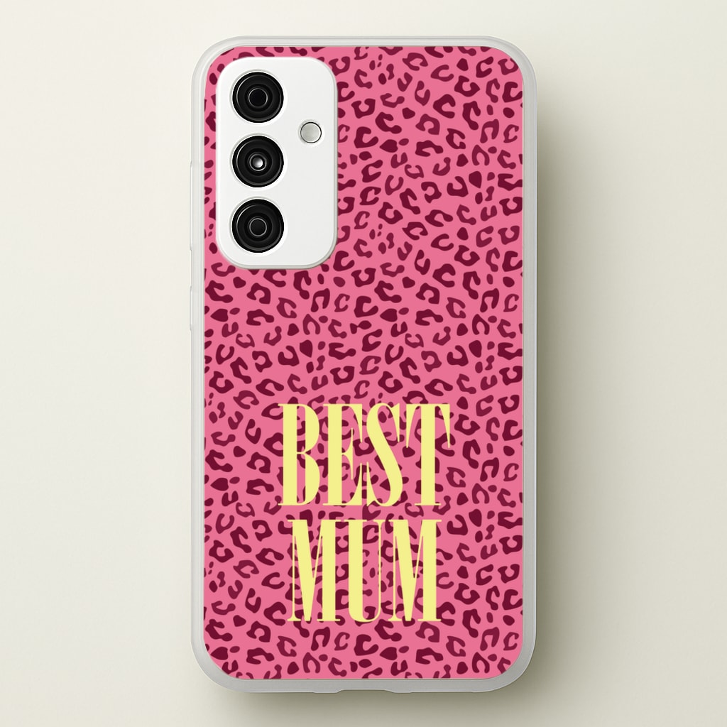 Best Mum Leopard Print - Mother's Day Phone Case for Galaxy A35
