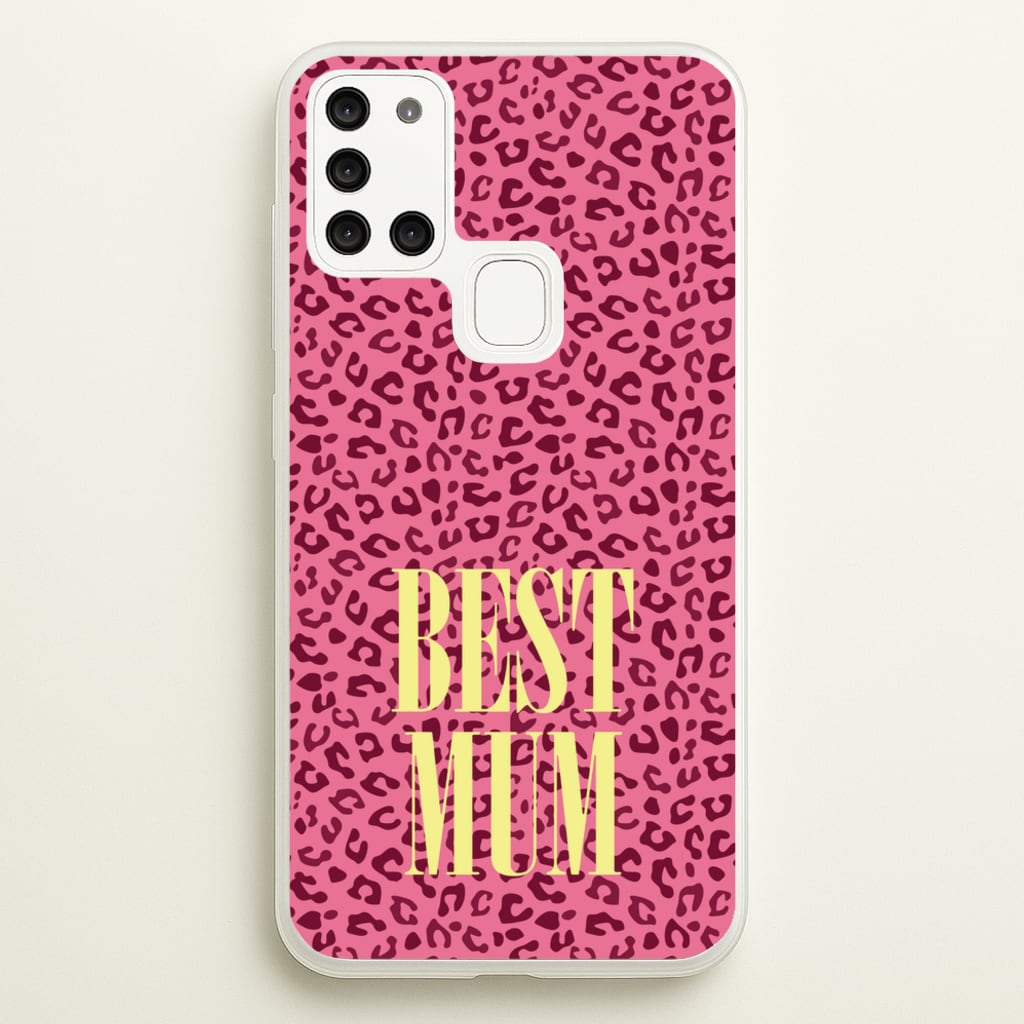 Best Mum Leopard Print - Mother's Day Phone Case for Galaxy A21s