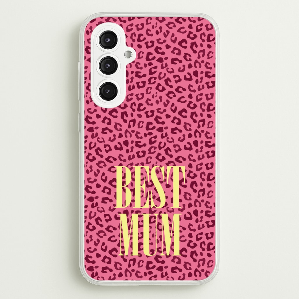 Best Mum Leopard Print - Mother's Day Phone Case for Galaxy S23FE