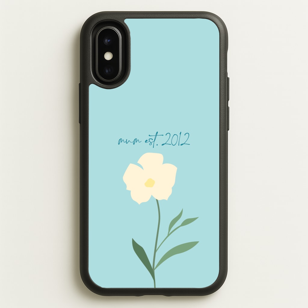 Baby Blue Mum Est - Mother's Day Phone Case for iPhone X / XS