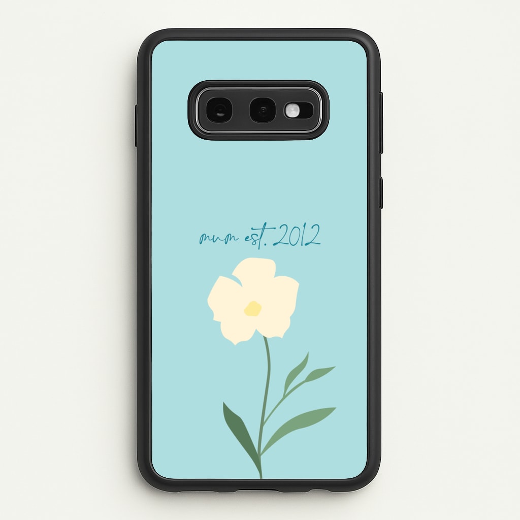 Baby Blue Mum Est - Mother's Day Phone Case for Galaxy S10e