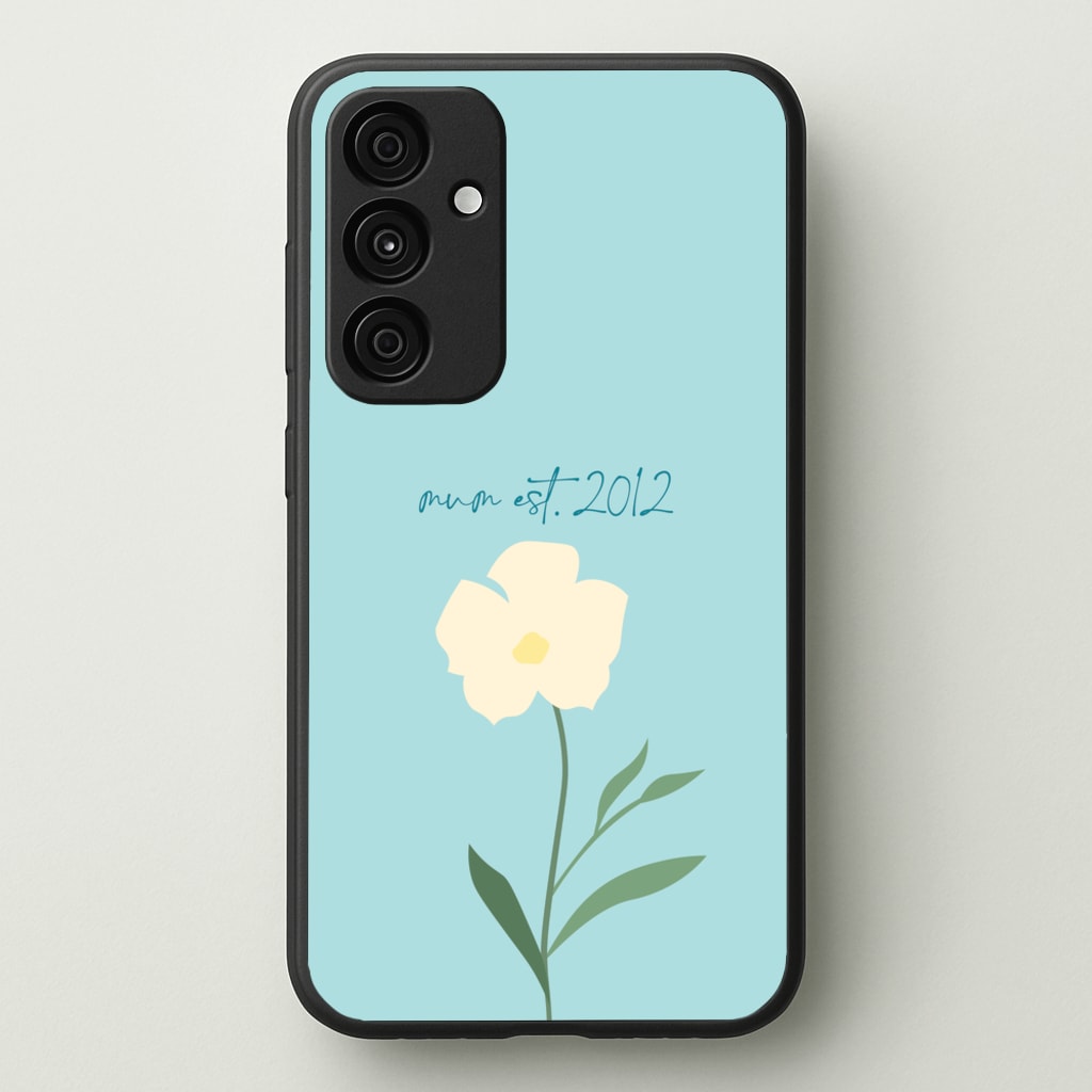 Baby Blue Mum Est - Mother's Day Phone Case for Galaxy A55