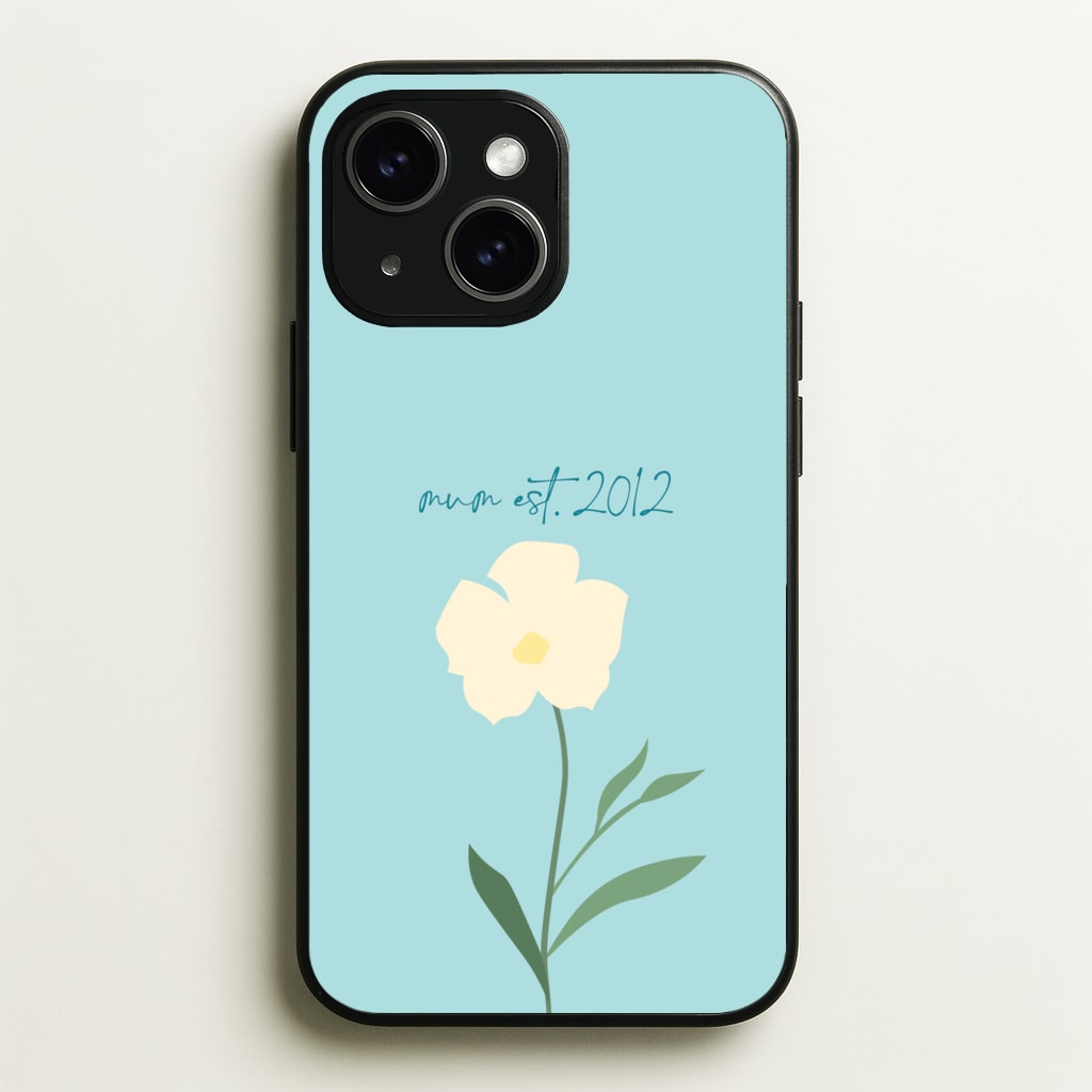 Baby Blue Mum Est - Mother's Day Phone Case for iPhone 15