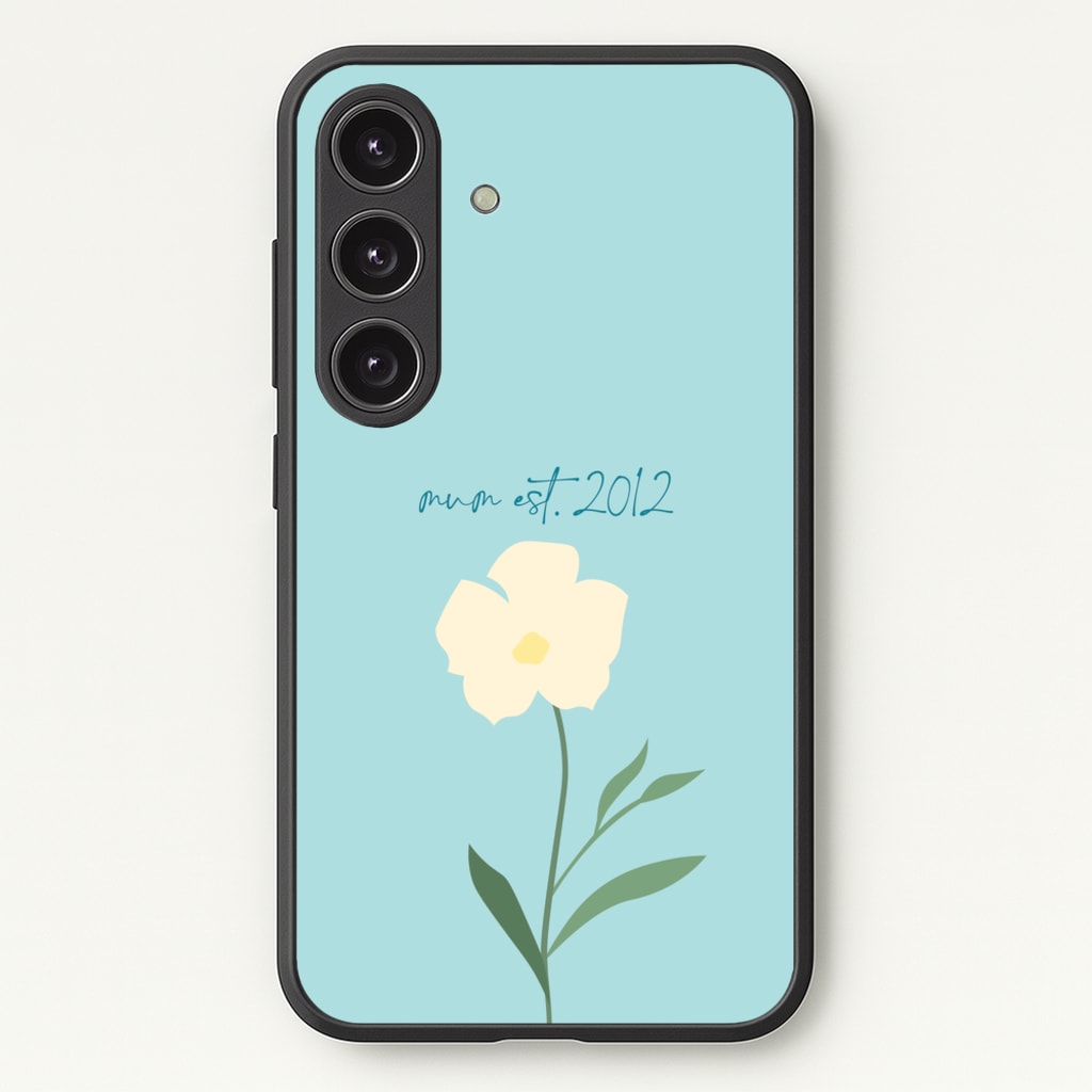 Baby Blue Mum Est - Mother's Day Phone Case for Galaxy S24