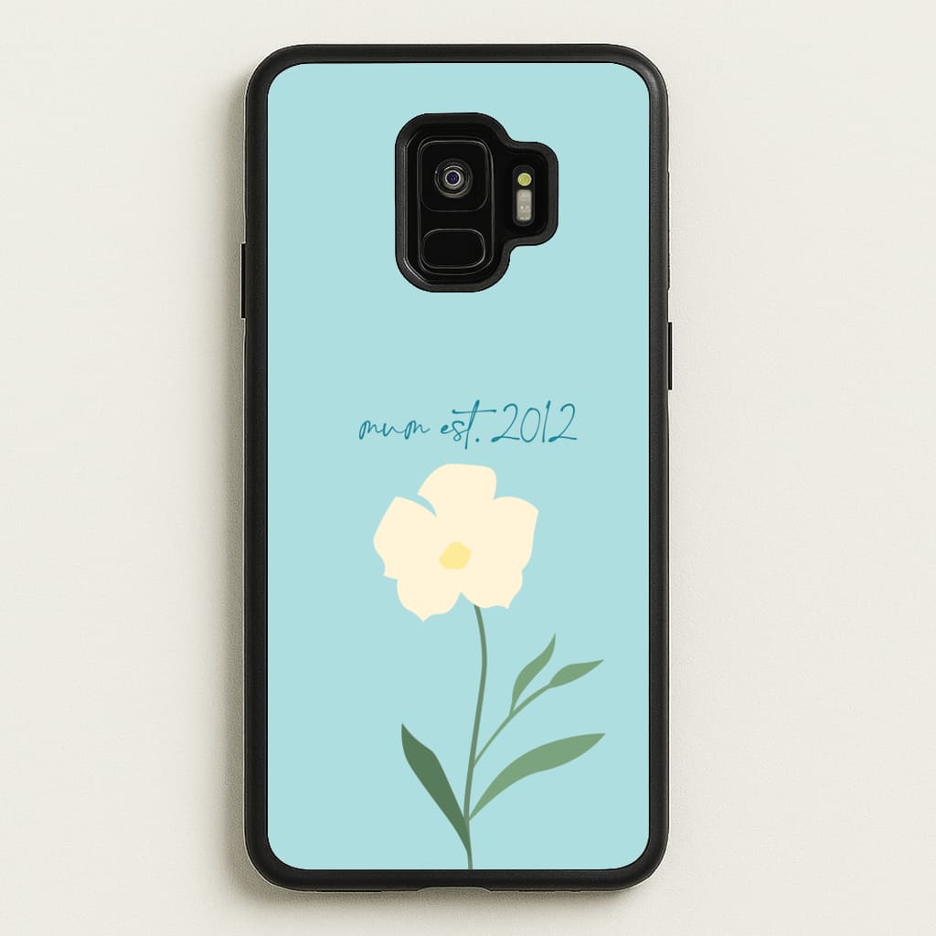 Baby Blue Mum Est - Mother's Day Phone Case for Galaxy S9