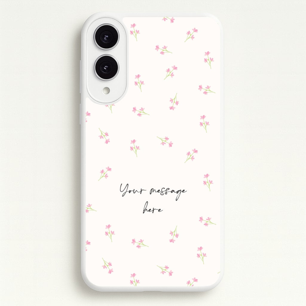 Floral Personalised Message - Mother's Day Phone Case for Galaxy S25 Edge