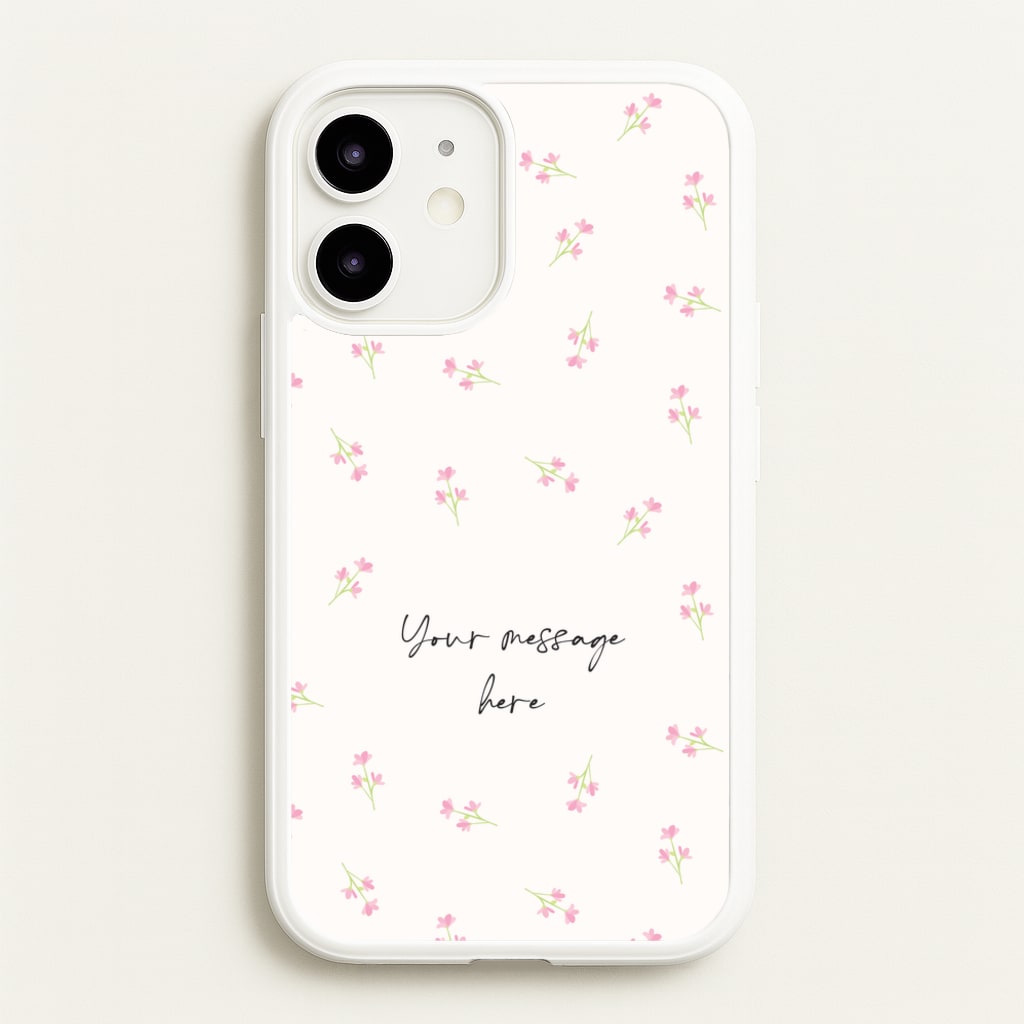 Floral Personalised Message - Mother's Day Phone Case for iPhone 12 / 12 Pro
