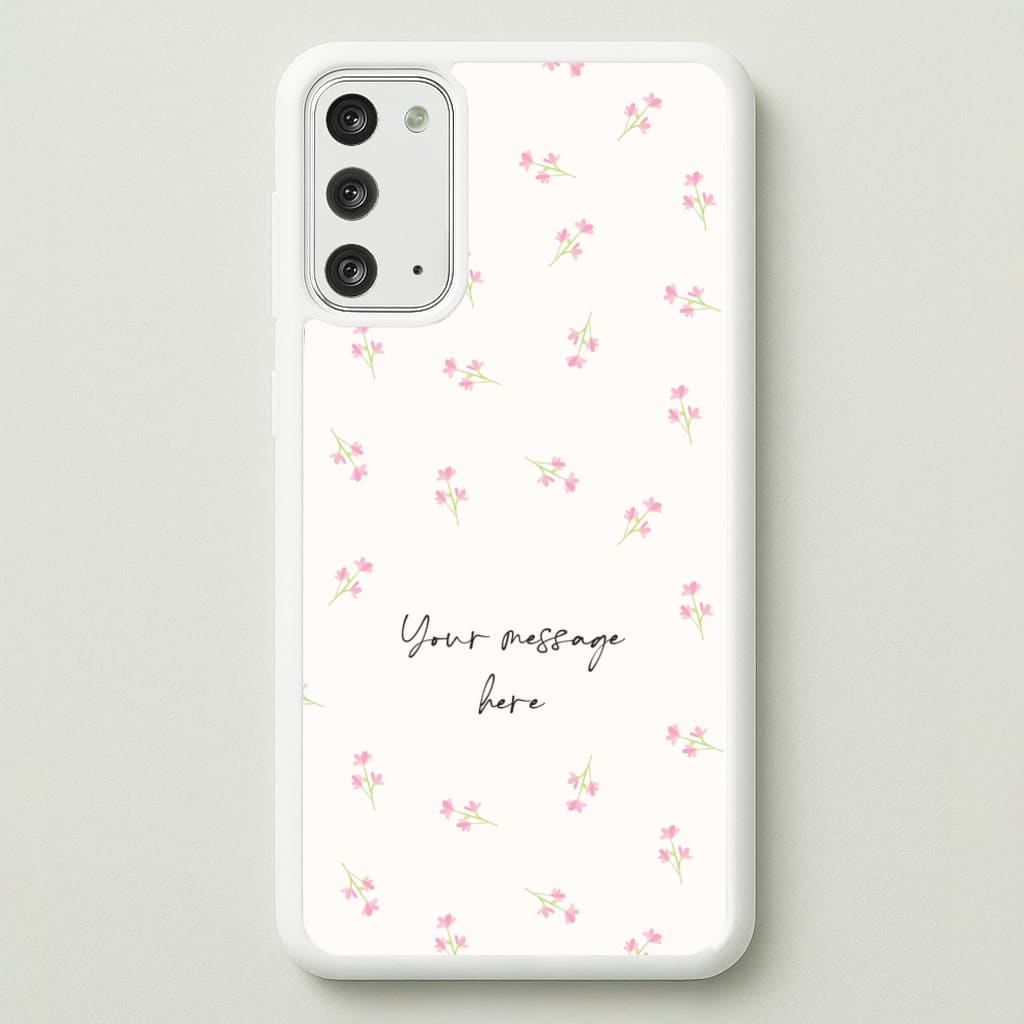 Floral Personalised Message - Mother's Day Phone Case for Galaxy Note 20