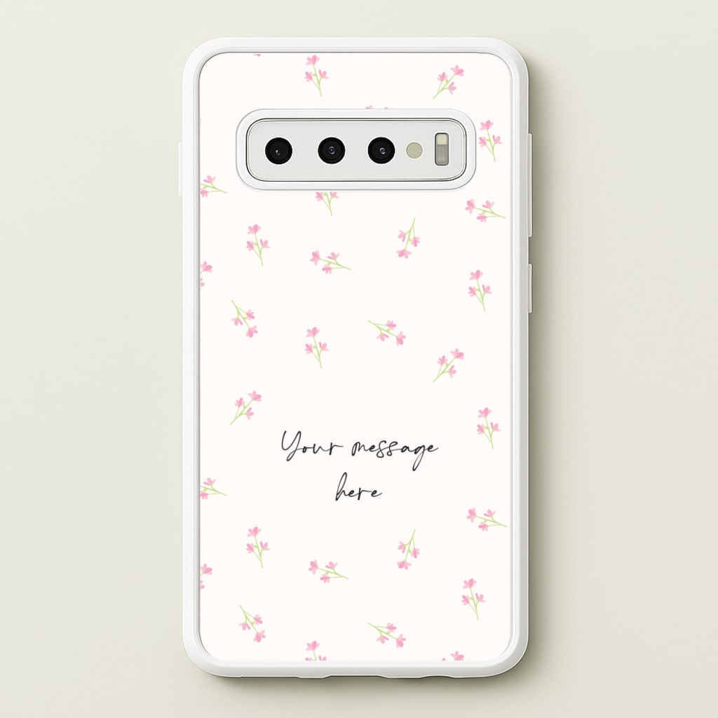 Floral Personalised Message - Mother's Day Phone Case for Galaxy S10 Plus