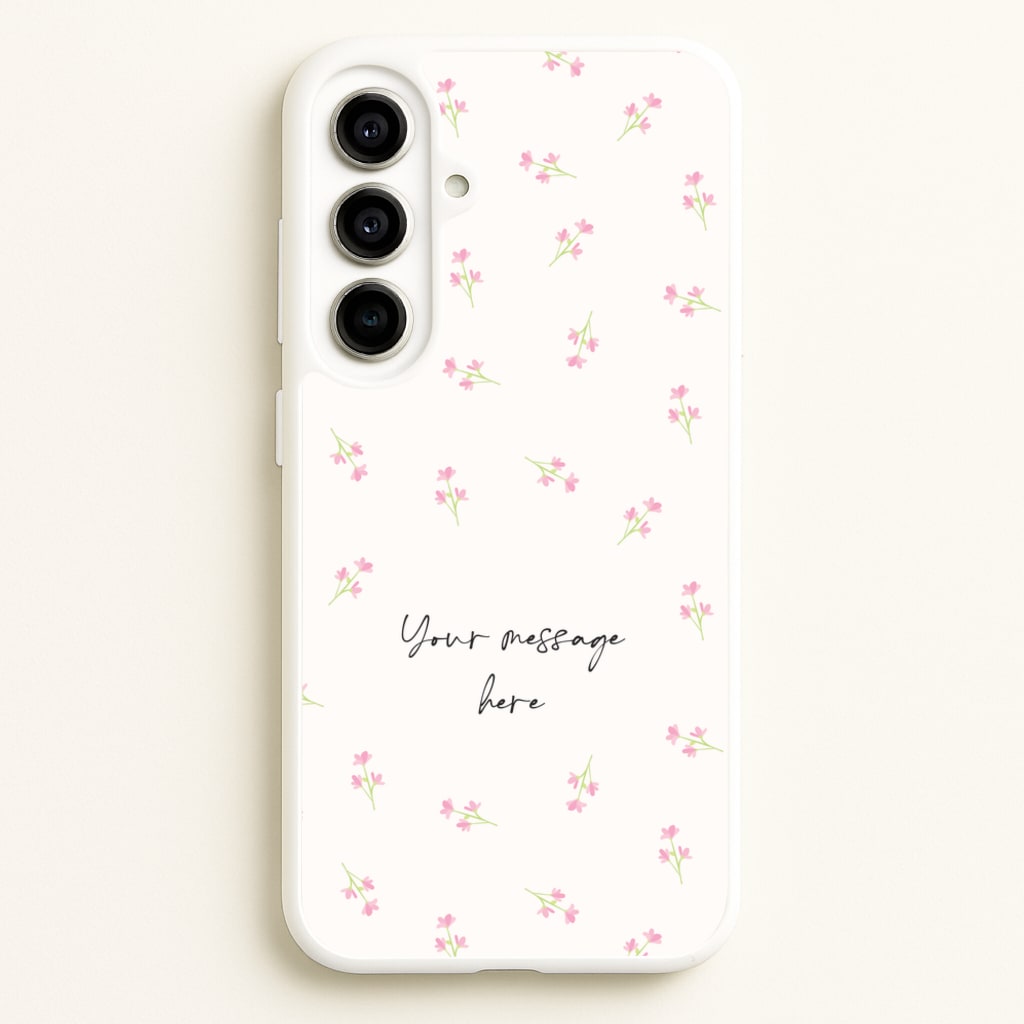 Floral Personalised Message - Mother's Day Phone Case for Galaxy A56