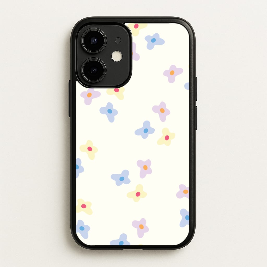 Pastel Flowers Pattern - Mother's Day Phone Case for iPhone 12 / 12 Pro