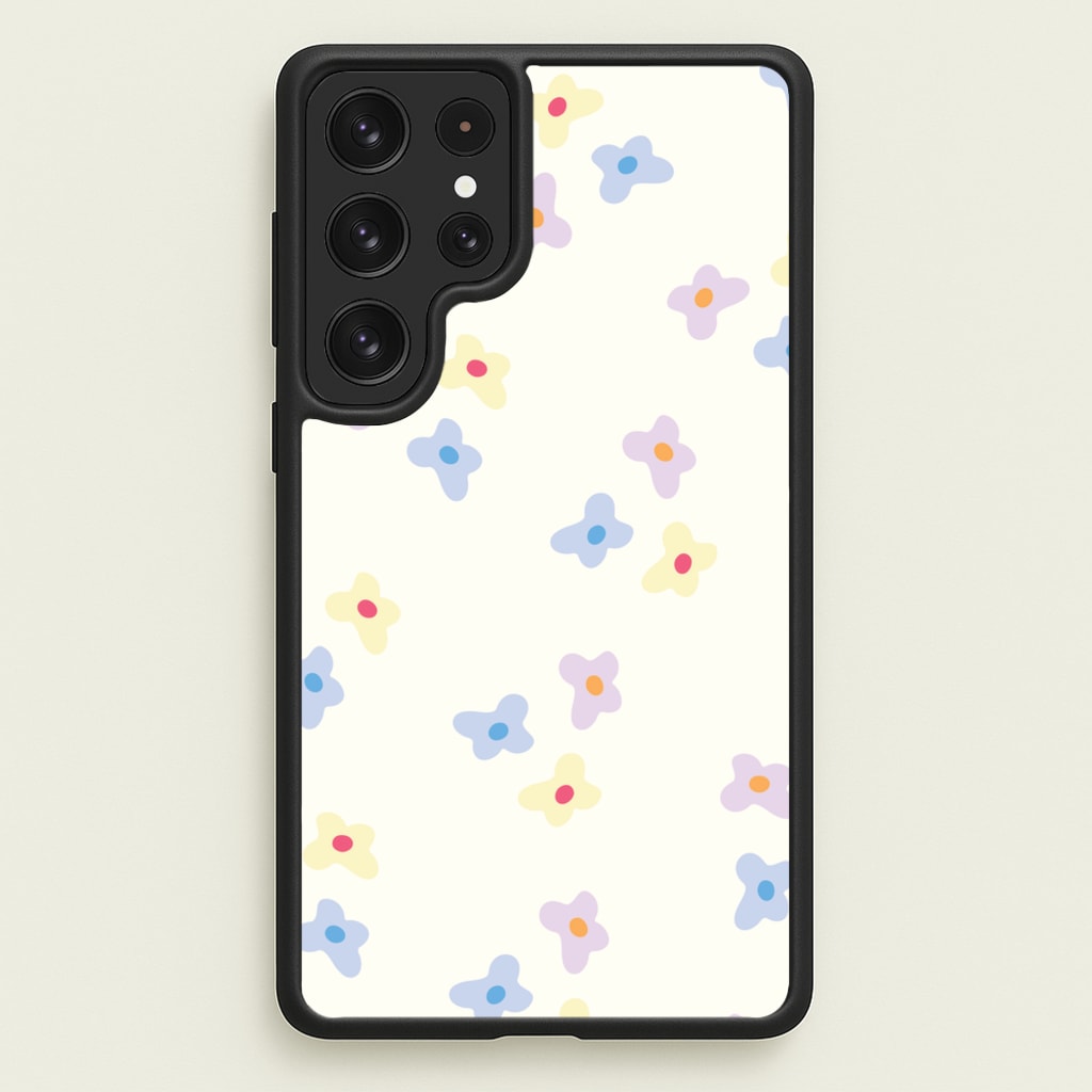 Pastel Flowers Pattern - Mother's Day Phone Case for Galaxy S23 Ultra