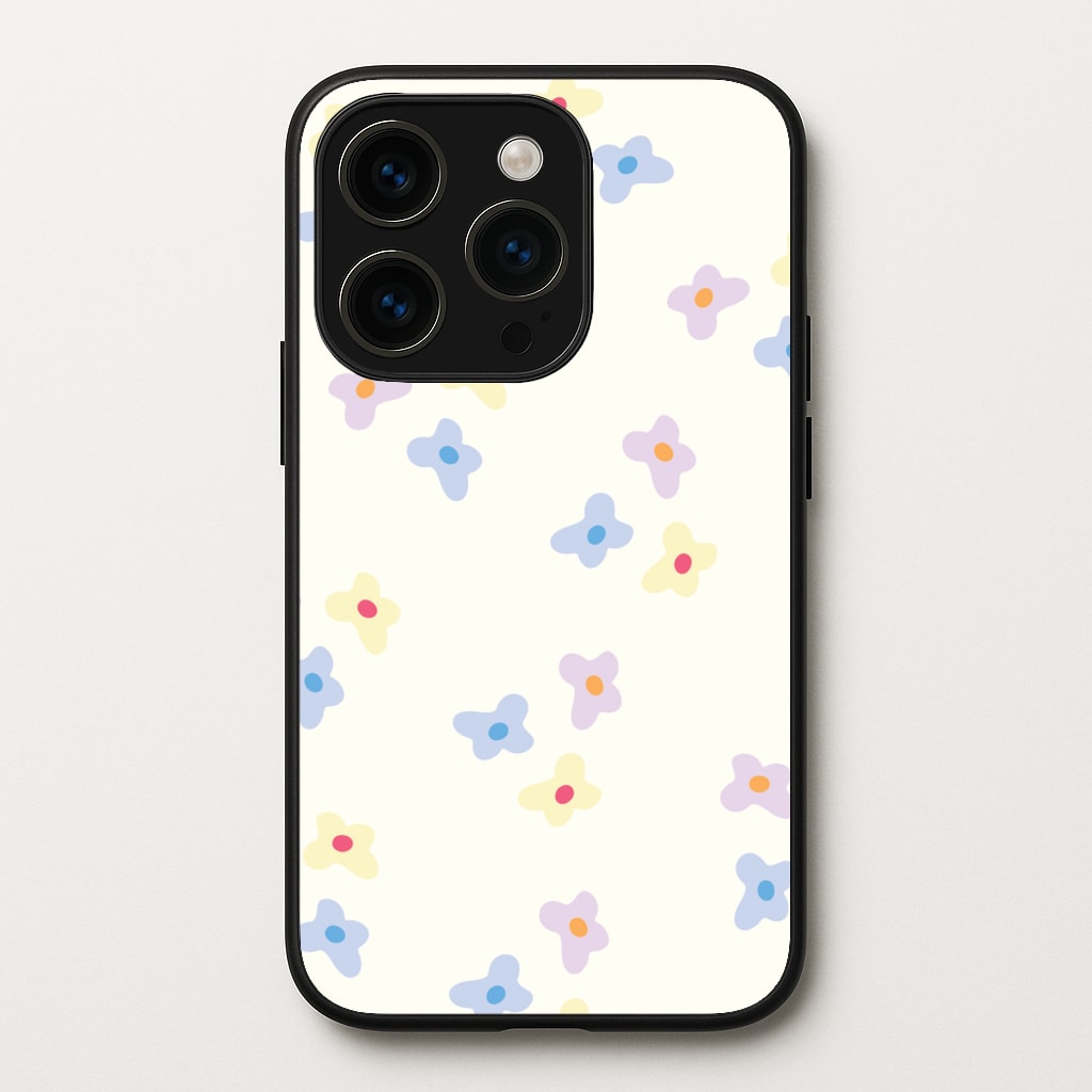 Pastel Flowers Pattern - Mother's Day Phone Case for iPhone 14 Pro