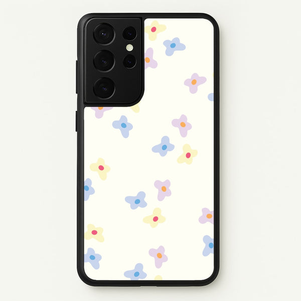 Pastel Flowers Pattern - Mother's Day Phone Case for Galaxy S21 Ultra