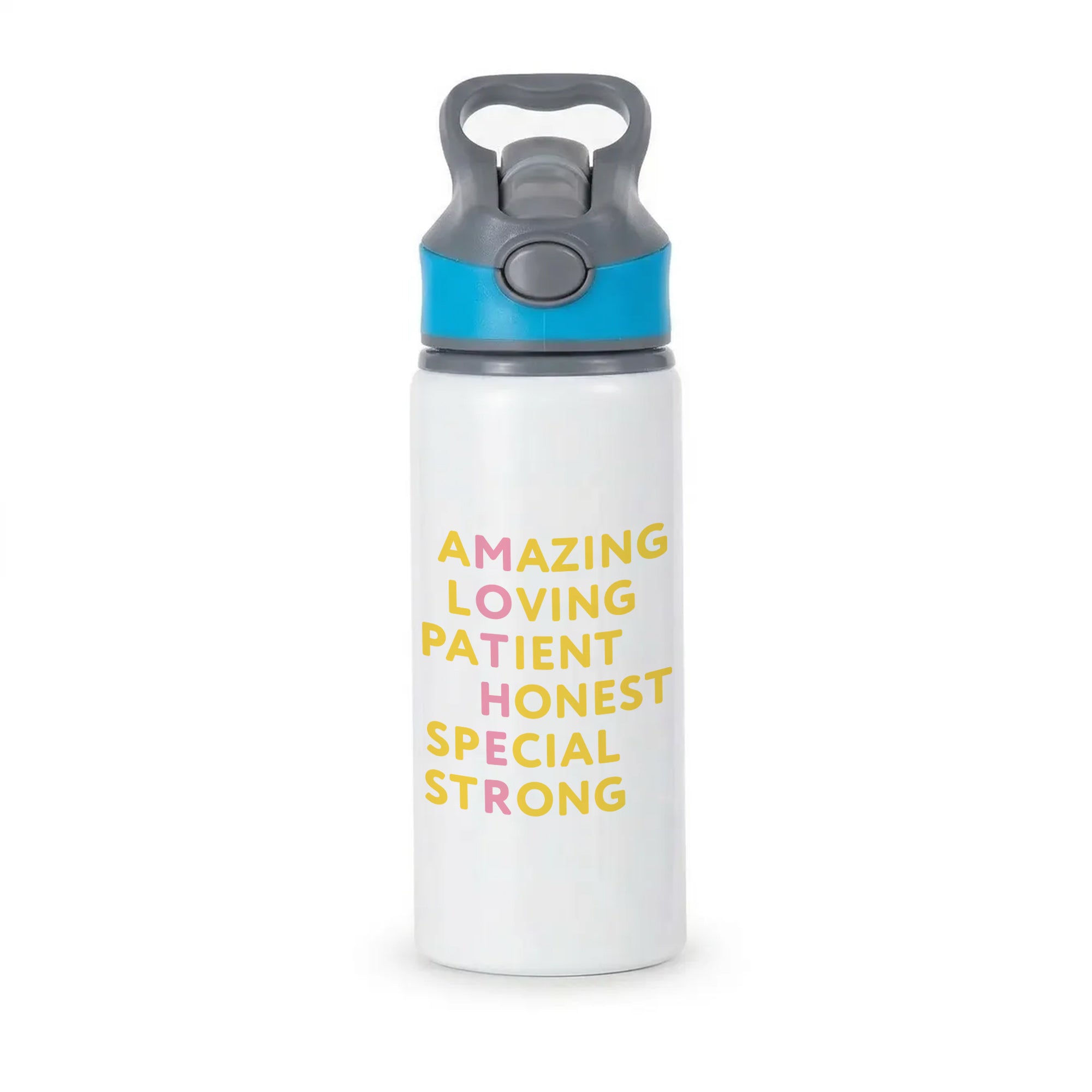 Mother Anagram Active Water Bottle - Blue