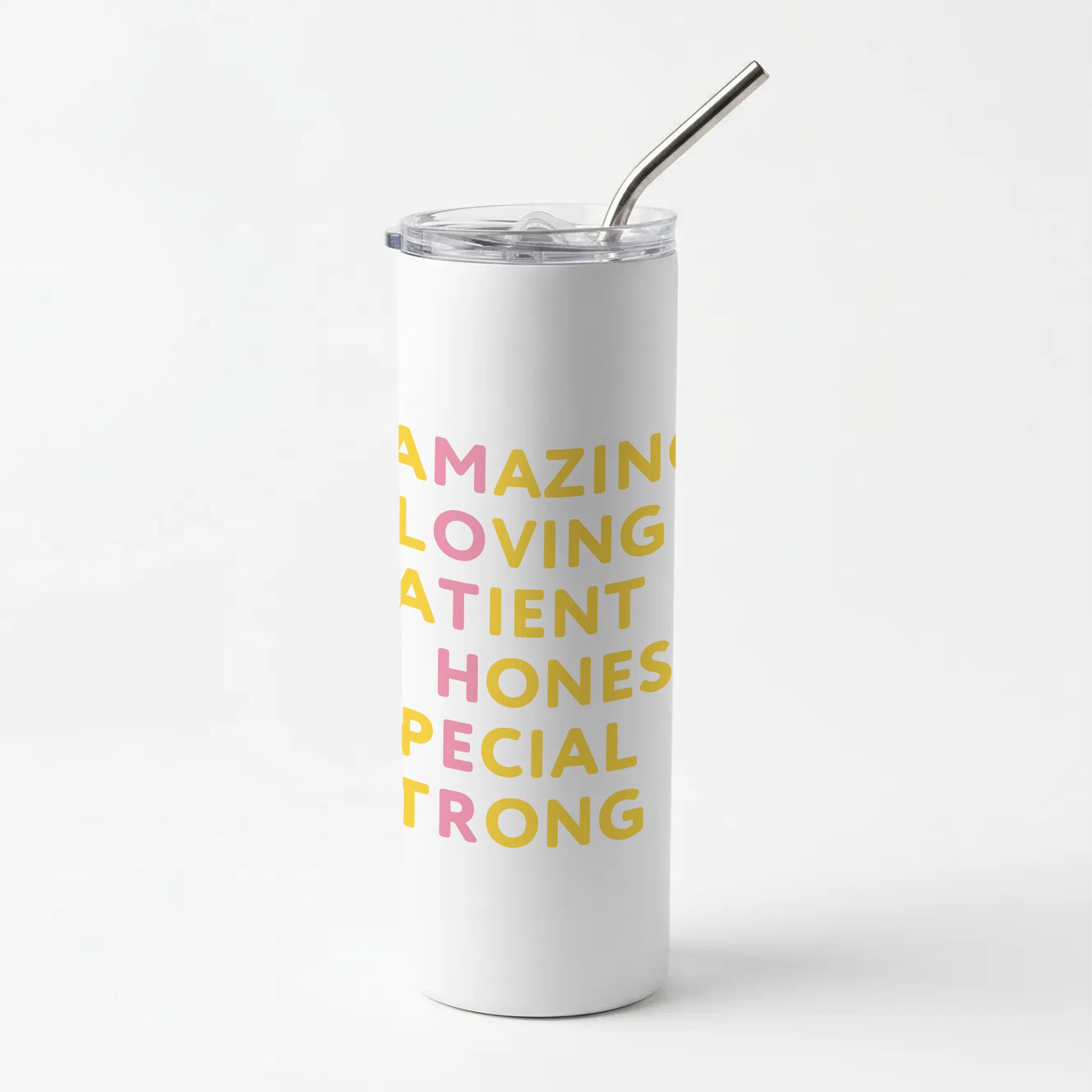 Mother Anagram Skinny Tumbler