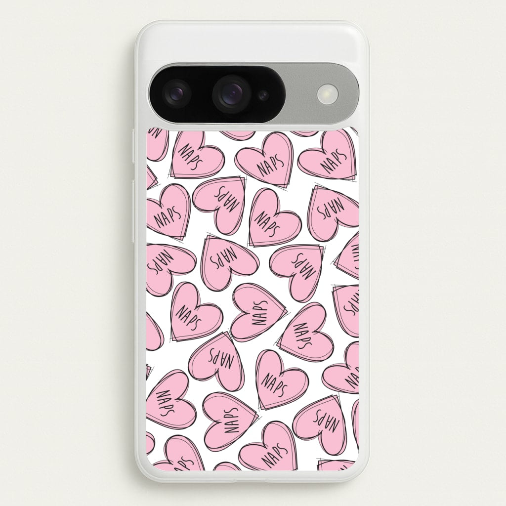 Nap Hearts, Tumblr Inspired Phone Case for Google Pixel 10 / 10 Pro