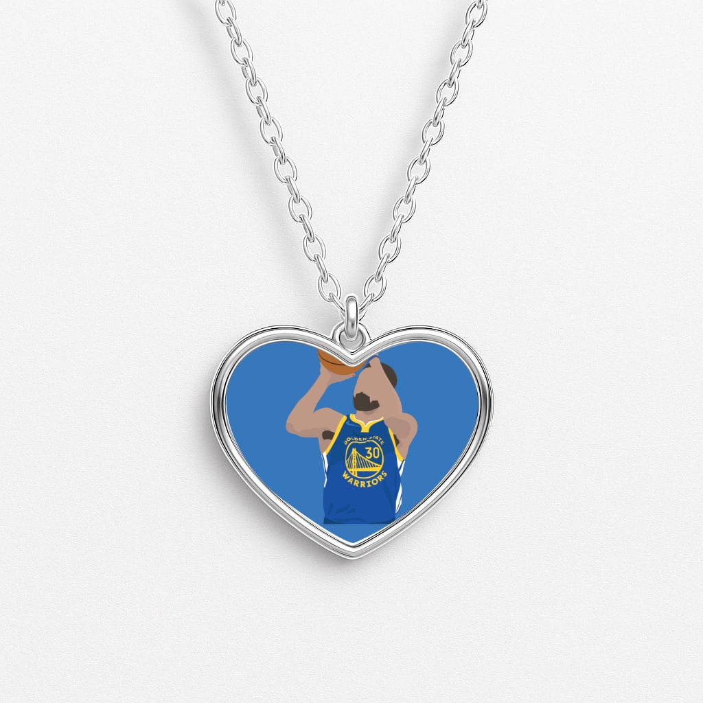 Curry - Basketball Heart Necklace