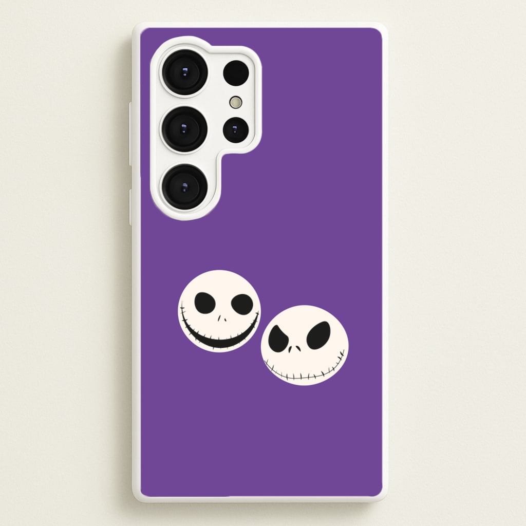 Skellington Heads - TNBC - Halloween Phone Case for Galaxy S25 Ultra