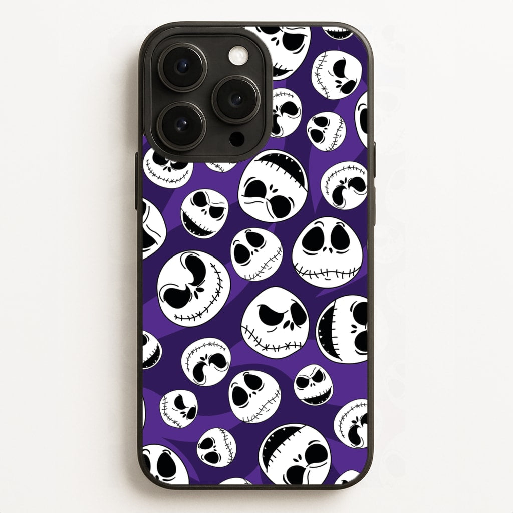 Skull Pattern - Nightmare Before Christmas Phone Case for iPhone 16 Pro Max
