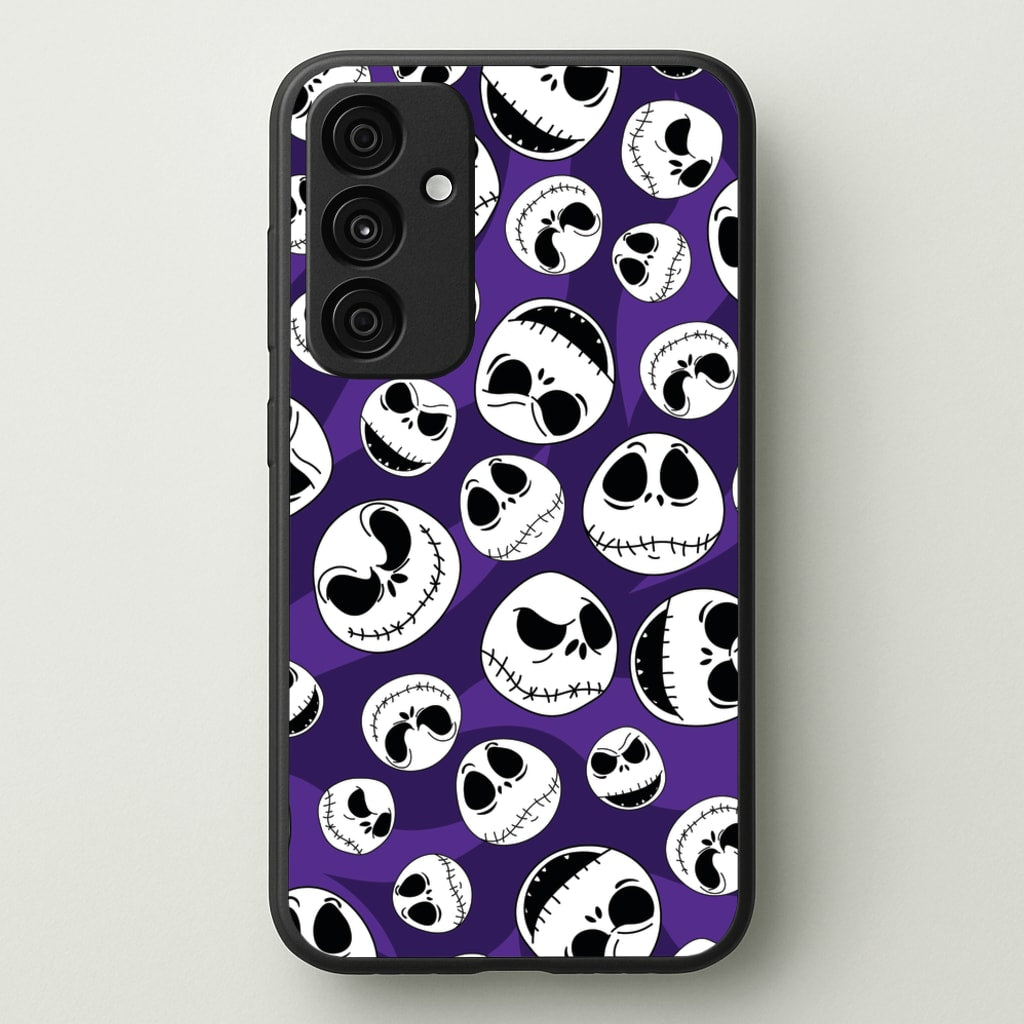 Skull Pattern - Nightmare Before Christmas Phone Case for Galaxy A35