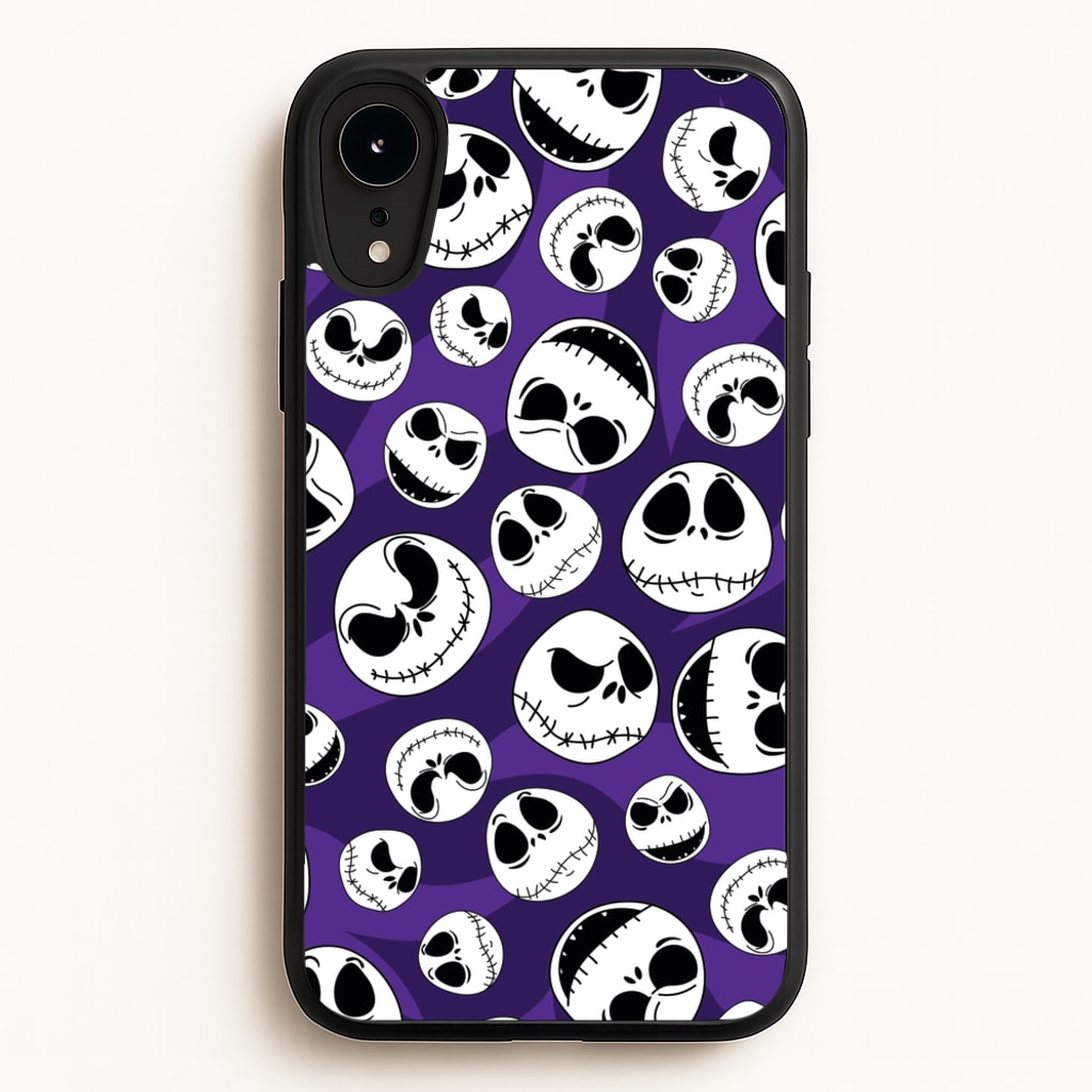 Skull Pattern - Nightmare Before Christmas Phone Case for iPhone XR