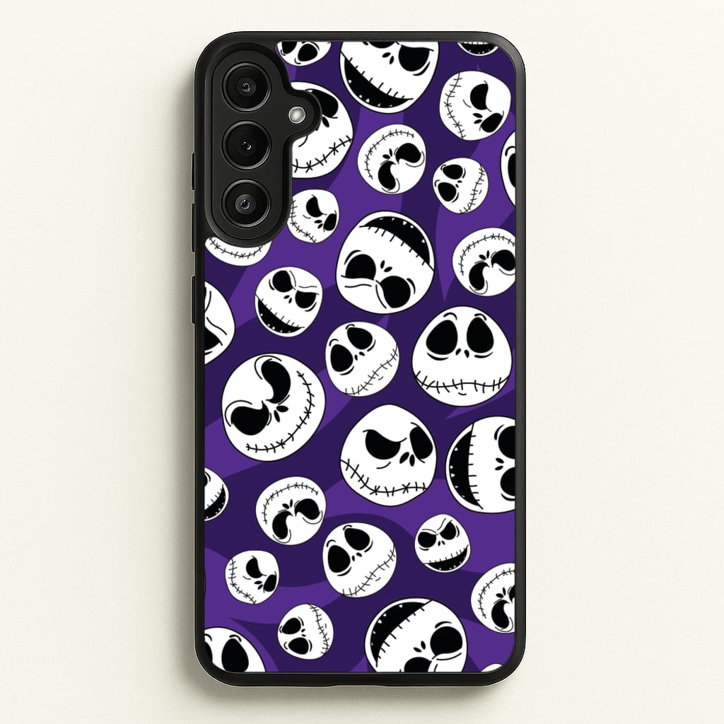 Skull Pattern - Nightmare Before Christmas Phone Case for Galaxy A34