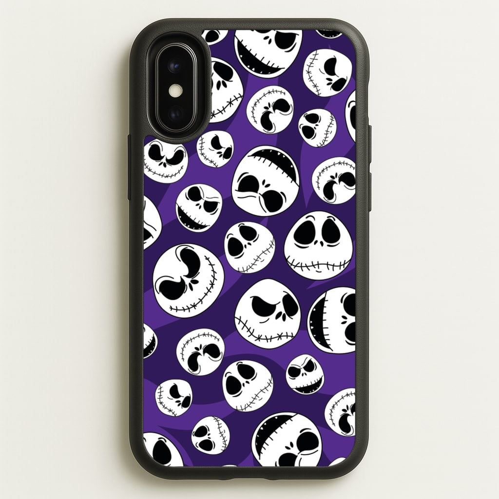 Skull Pattern - Nightmare Before Christmas Phone Case for iPhone X / XS