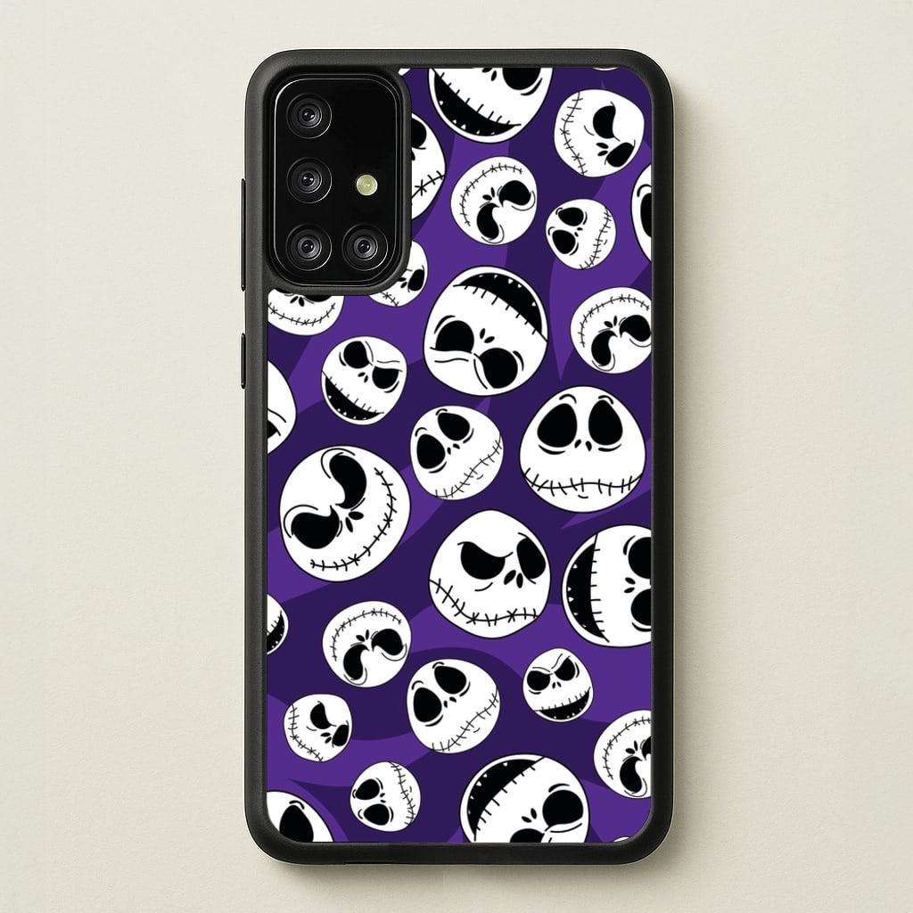 Skull Pattern - Nightmare Before Christmas Phone Case for Galaxy A71