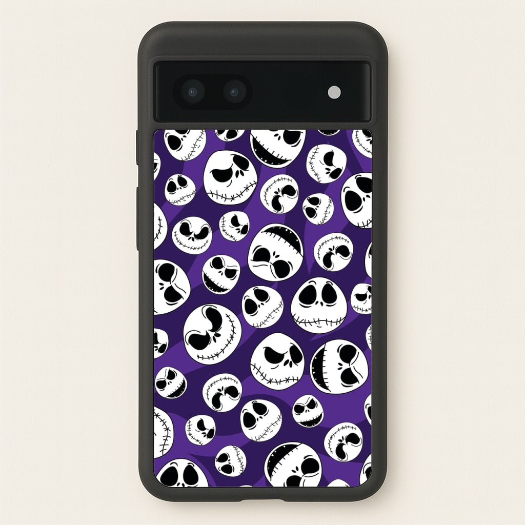 Skull Pattern - Nightmare Before Christmas Phone Case for Google Pixel 6a