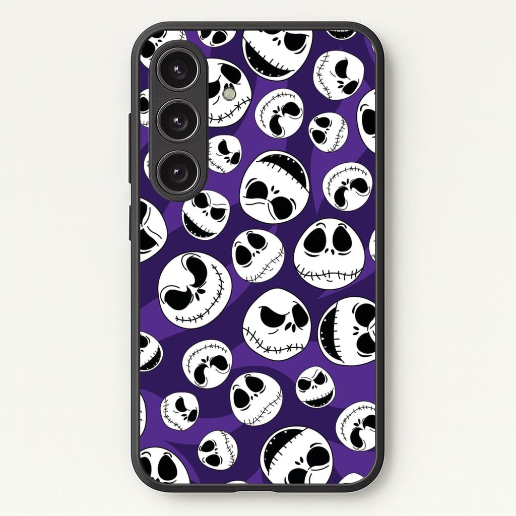 Skull Pattern - Nightmare Before Christmas Phone Case for Galaxy S24FE