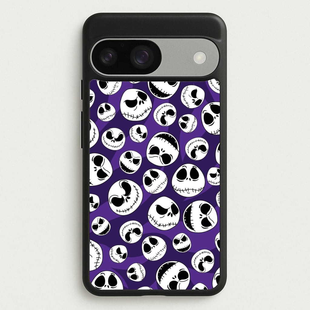 Skull Pattern - Nightmare Before Christmas Phone Case for Google Pixel 9 / 9 Pro