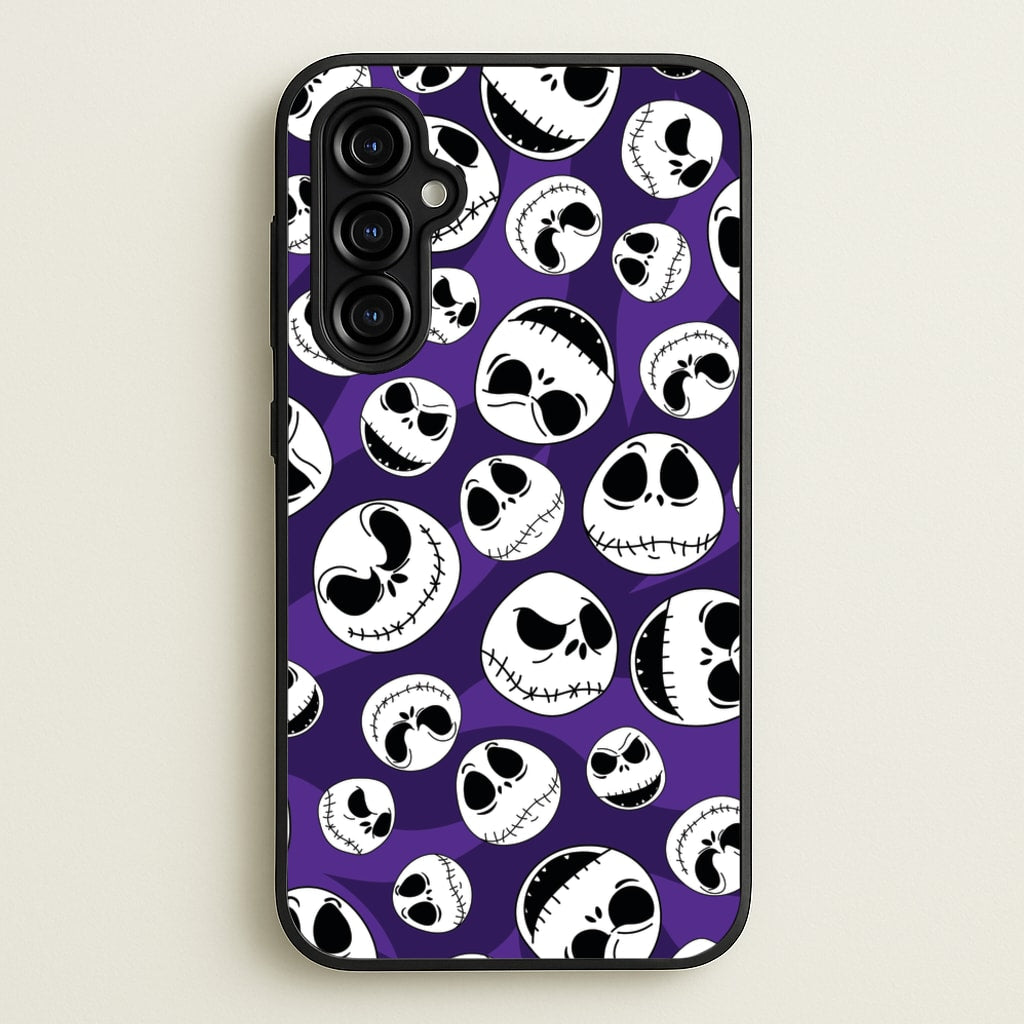 Skull Pattern - Nightmare Before Christmas Phone Case for Galaxy A54