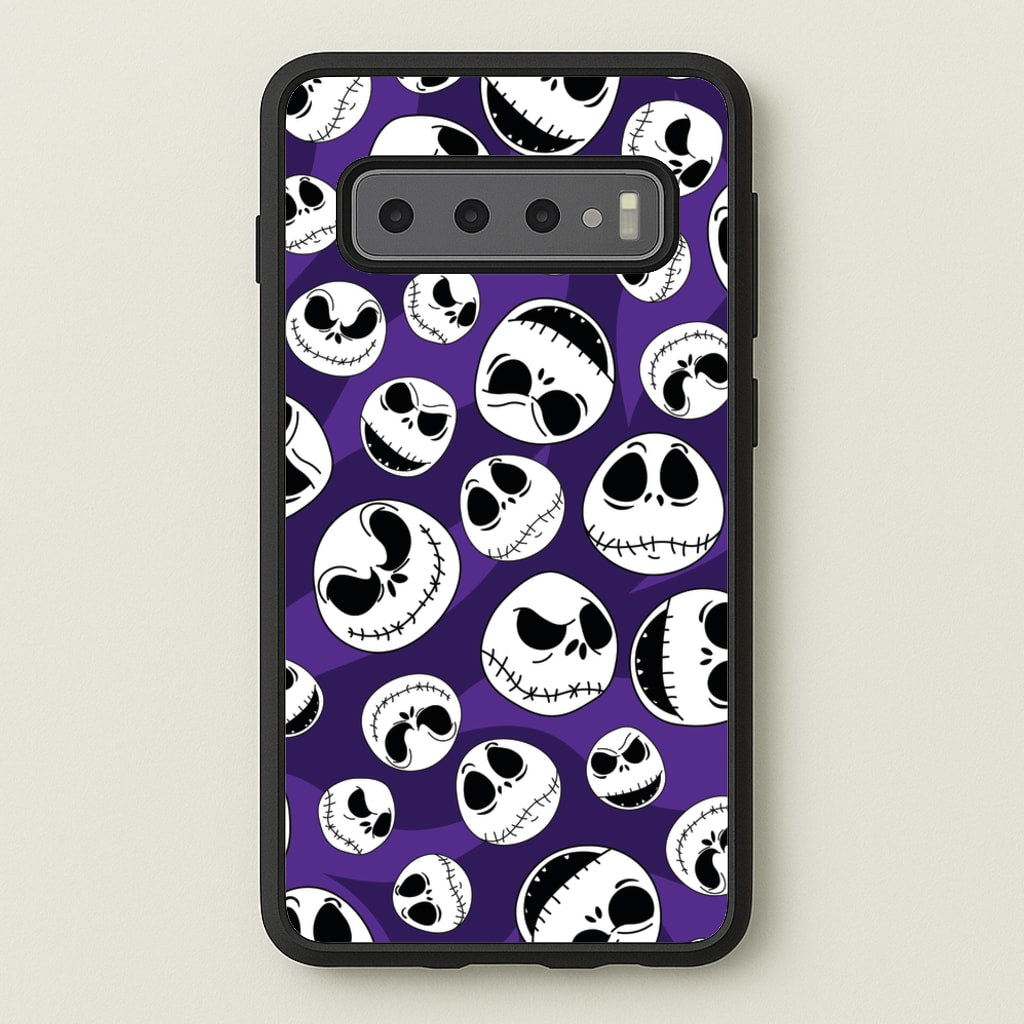Skull Pattern - Nightmare Before Christmas Phone Case for Galaxy S10 Plus