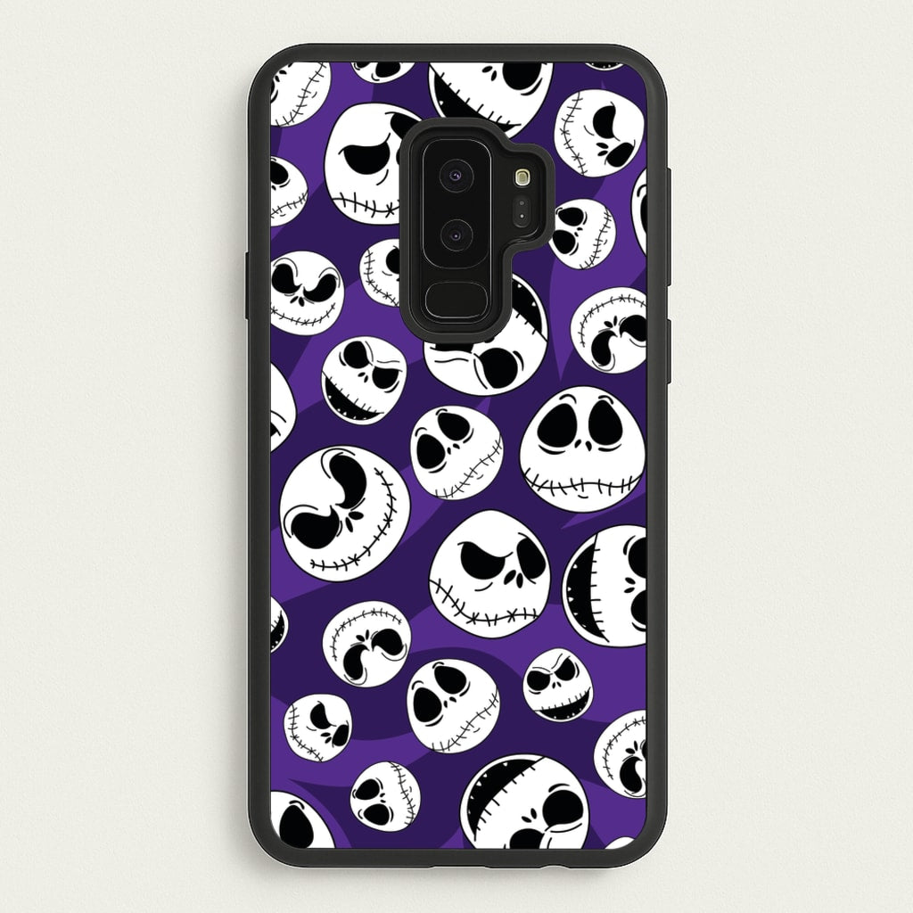 Skull Pattern - Nightmare Before Christmas Phone Case for Galaxy S9 Plus