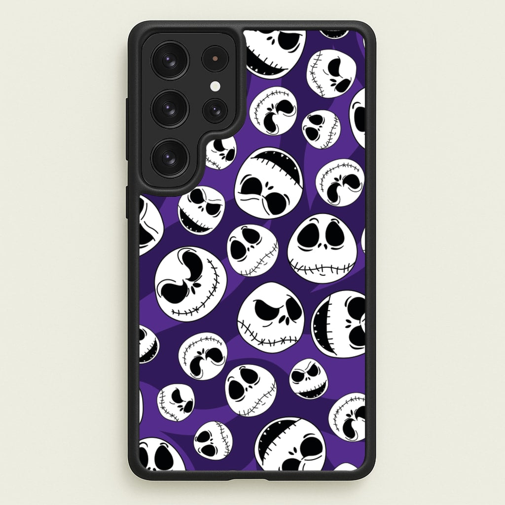 Skull Pattern - Nightmare Before Christmas Phone Case for Galaxy S23 Ultra