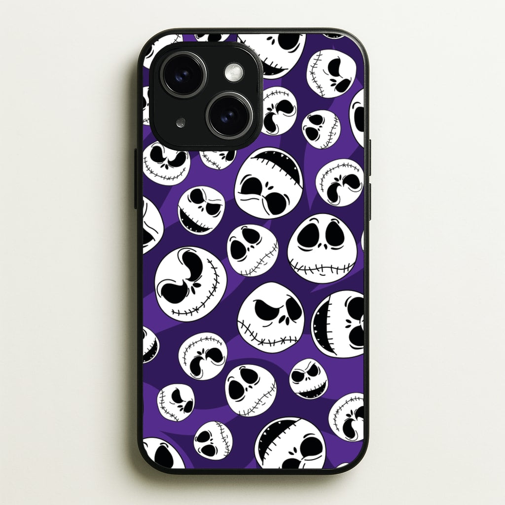 Skull Pattern - Nightmare Before Christmas Phone Case for iPhone 14 Plus