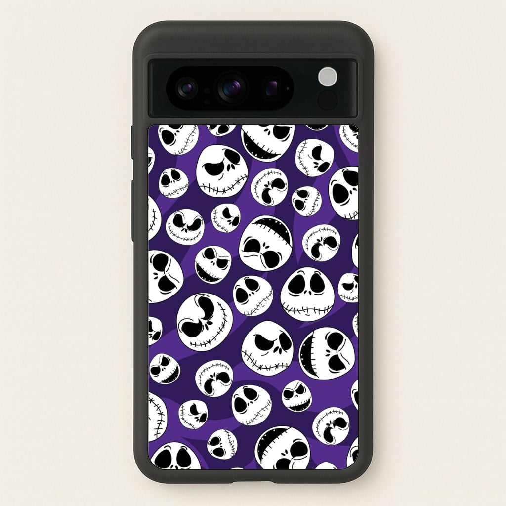 Skull Pattern - Nightmare Before Christmas Phone Case for Google Pixel 8 Pro
