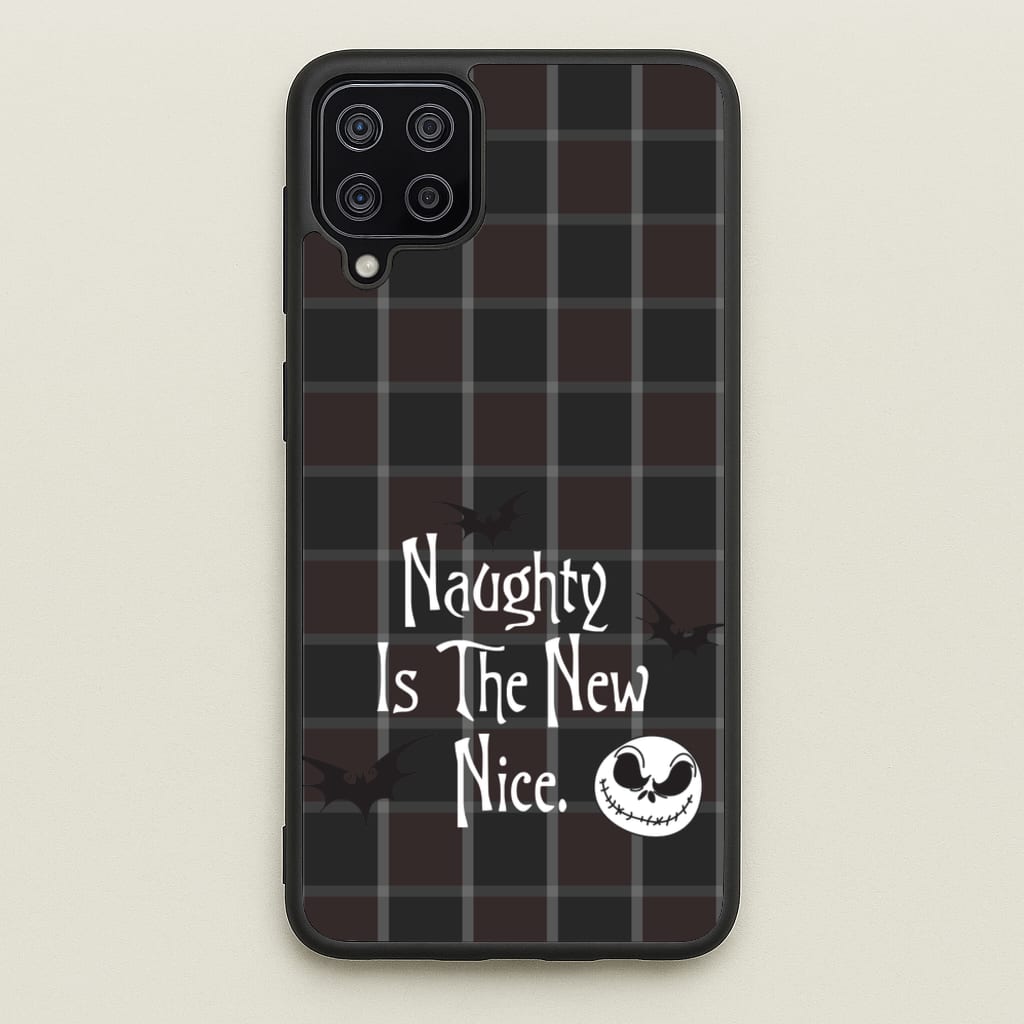 Naughty Is The New Nice - Nightmare Before Christmas Phone Case for Galaxy A12